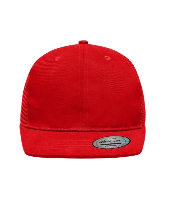 Unisex 6 Panel Flat Peak Cap Rood 7742