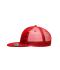Unisex 6 Panel Flat Peak Cap Red 7742