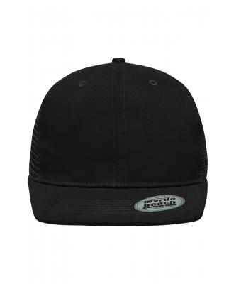 Unisex 6 Panel Flat Peak Cap Black 7742