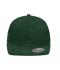 Unisexe Casquette 6 panneaux visière plate Vert-foncé 7742