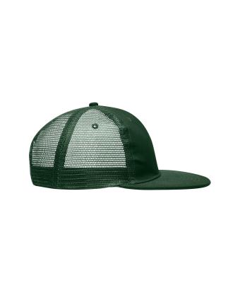 Unisexe Casquette 6 panneaux visière plate Vert-foncé 7742