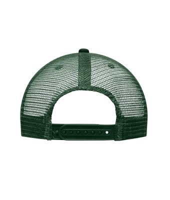 Unisexe Casquette 6 panneaux visière plate Vert-foncé 7742