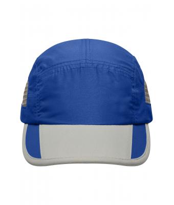 Unisex 5 Panel Sportive Cap Royal/lichtgrijs 7755