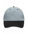 Unisex 5 Panel Sandwich Cap Light-grey/black/light-grey 7759