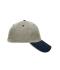 Unisex 5 Panel Sandwich Cap Beige/navy/beige 7759