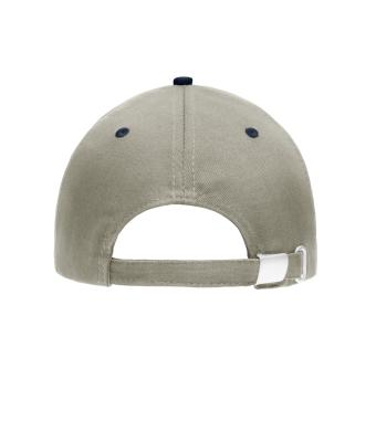 Unisex 5 Panel Sandwich Cap Beige/navy/beige 7759
