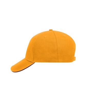 Unisex 5 Panel Sandwich Cap Goudgeel/navy 7759