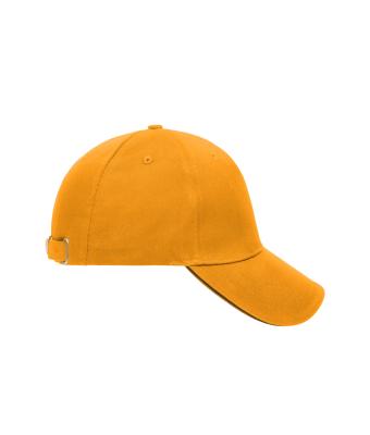 Unisex 5 Panel Sandwich Cap Goudgeel/navy 7759