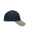 Unisex 5 Panel Sandwich Cap Navy/beige/navy 7759