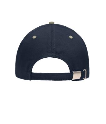 Unisex 5 Panel Sandwich Cap Navy/beige/navy 7759