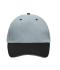 Unisex 5 Panel Sandwich Cap Lichtgrijs/zwart/lichtgrijs 7759