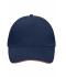 Unisex 5 Panel Sandwich Cap Navy/red 7759
