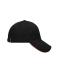 Unisex 5 Panel Sandwich Cap Zwart/oranje 7759