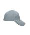 Unisex 5 Panel Sandwich Cap Lichtgrijs/zwart 7759