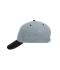 Unisex 5 Panel Sandwich Cap Lichtgrijs/zwart/lichtgrijs 7759