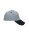 Unisex 5 Panel Sandwich Cap Lichtgrijs/zwart/lichtgrijs 7759