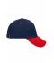 Unisexe Casquette sandwich 5 panneaux Marine/rouge/marine 7759