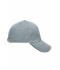 Unisexe Casquette sandwich 5 panneaux Gris-clair/noir 7759