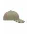 Unisex Light Brushed Sandwich Cap Beige/black 7774