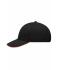 Unisex Light Brushed Sandwich Cap Black/red 7774