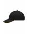 Unisex Light Brushed Sandwich Cap Black/gold-yellow 7774
