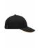 Unisex Light Brushed Sandwich Cap Black/gold-yellow 7774