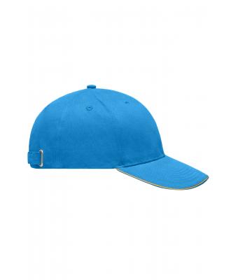 Unisex Light Brushed Sandwich Cap Turquoise/beige 7774