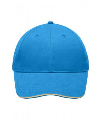 Unisex Light Brushed Sandwich Cap Turquoise/beige 7774