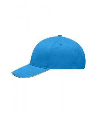 Unisex Light Brushed Sandwich Cap Turquoise/beige 7774