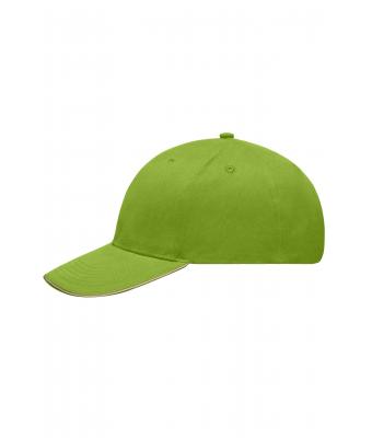 Unisex Light Brushed Sandwich Cap Lime-green/beige 7774
