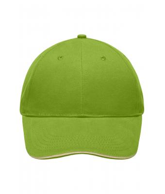 Unisex Light Brushed Sandwich Cap Lime-green/beige 7774