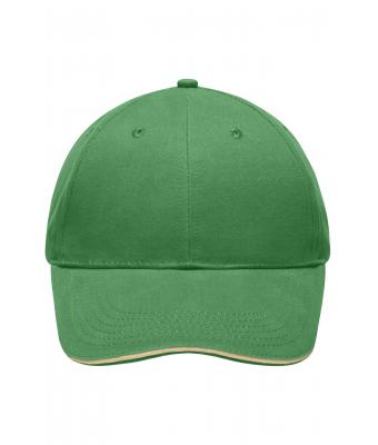Unisex Light Brushed Sandwich Cap Groen/beige 7774