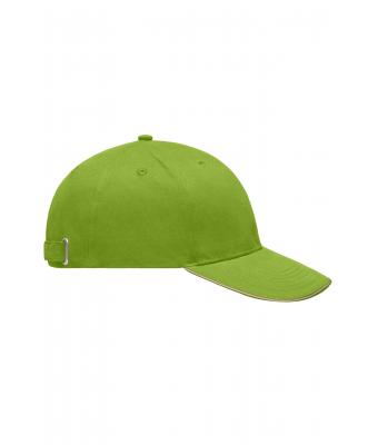 Unisex Light Brushed Sandwich Cap Lime-green/beige 7774