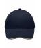 Unisex Light Brushed Sandwich Cap Navy/beige 7774