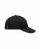 Unisex Light Brushed Sandwich Cap Black/red 7774