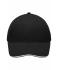 Unisex Light Brushed Sandwich Cap Black/white 7774