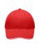 Unisex Light Brushed Sandwich Cap Red/white 7774