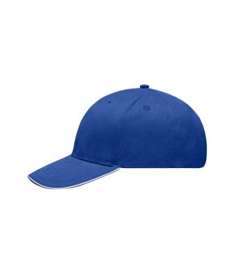Unisex Light Brushed Sandwich Cap Royal/white 7774