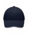 Unisex Light Brushed Sandwich Cap Navy/white 7774