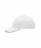 Unisex Light Brushed Sandwich Cap White/navy 7774