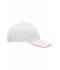 Unisex Light Brushed Sandwich Cap White/red 7774