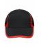Unisexe Casquette running 4 panneaux Noir/rouge 7777