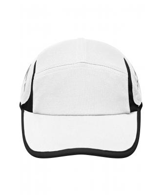 Unisexe Casquette running 4 panneaux Blanc/noir 7777