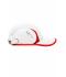 Unisexe Casquette running 4 panneaux Blanc/rouge 7777