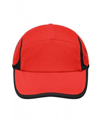 Unisexe Casquette running 4 panneaux Rouge/noir 7777