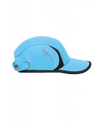 Unisex Running 4 Panel Cap Turquoise/zwart 7777