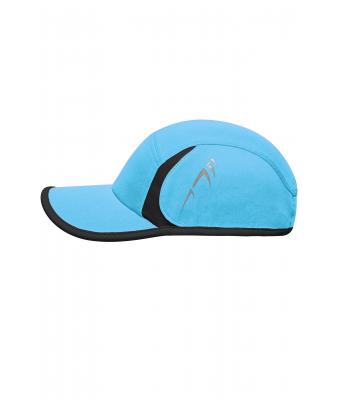 Unisex Running 4 Panel Cap Turquoise/black 7777