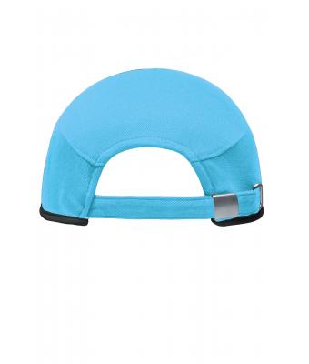 Unisex Running 4 Panel Cap Turquoise/black 7777