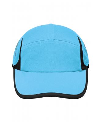 Unisex Running 4 Panel Cap Turquoise/black 7777