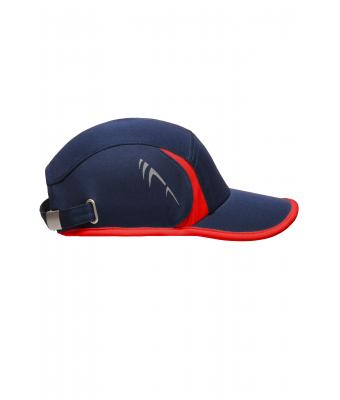 Unisex Running 4 Panel Cap Navy/rood 7777